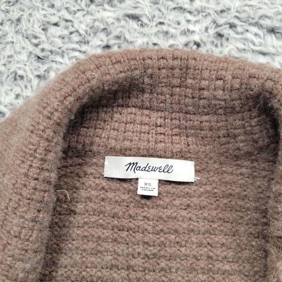 Madewell Sweater Women Extra Small Brown Merino Wool Classiccore Cardigan Casual - Picture 2 of 7